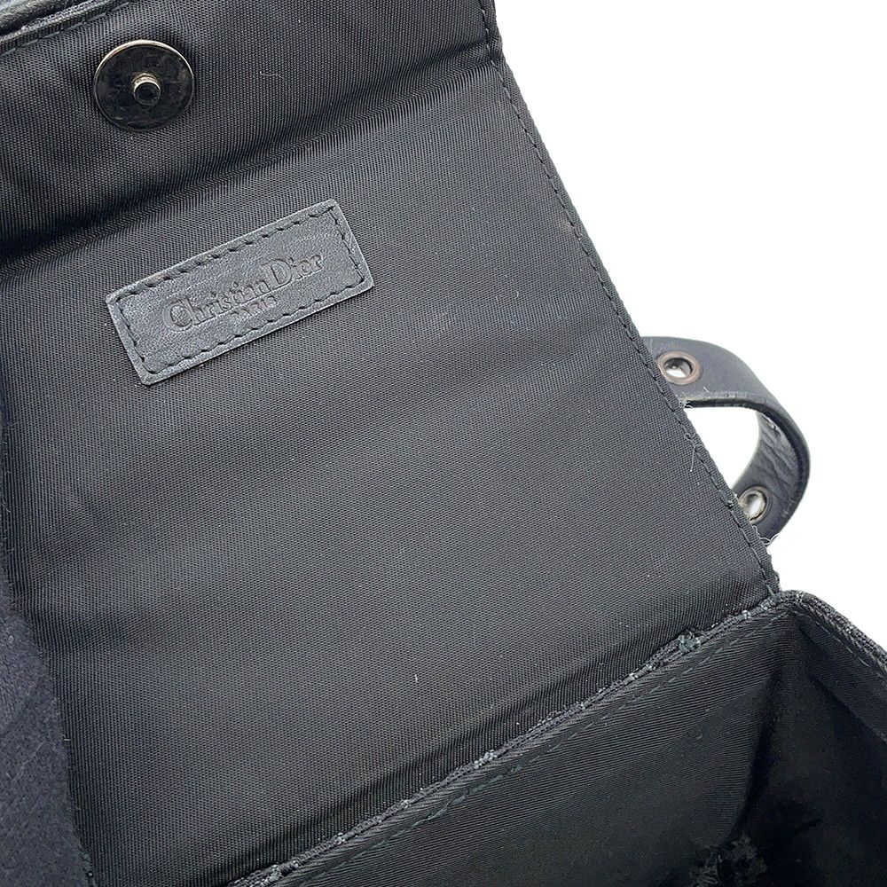 Dior Handbag Oblique Classic Chic Vanity Bag Canvas Trotter Black — view 8