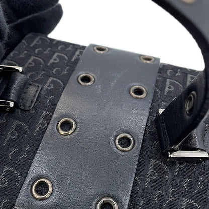 Dior Handbag Oblique Classic Chic Vanity Bag Canvas Trotter Black — view 7