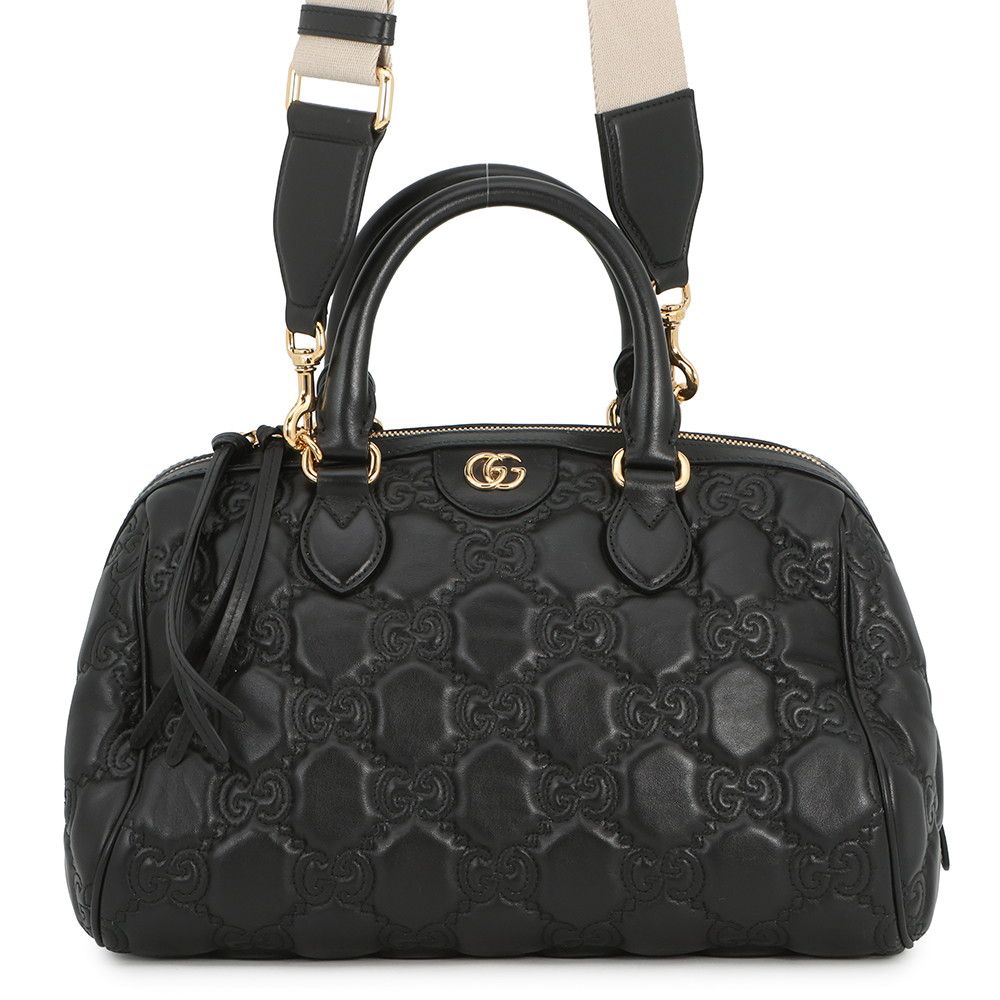 Gucci GG Matelasse Leather 2-Way Shoulder Bag Black