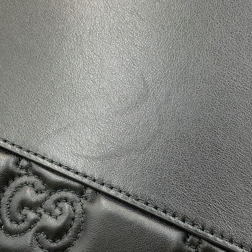 Gucci GG Matelasse Leather 2-Way Shoulder Bag Black — view 8