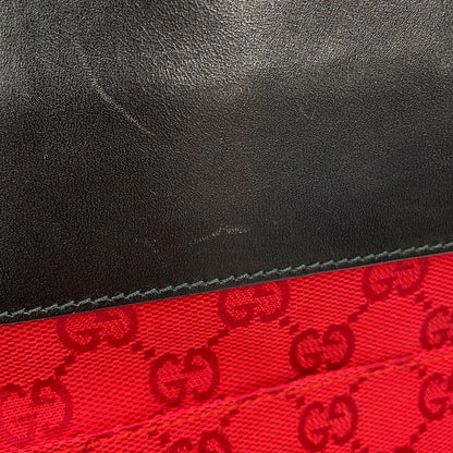 Gucci Shoulder Bag GG Canvas Leather Black — view 9