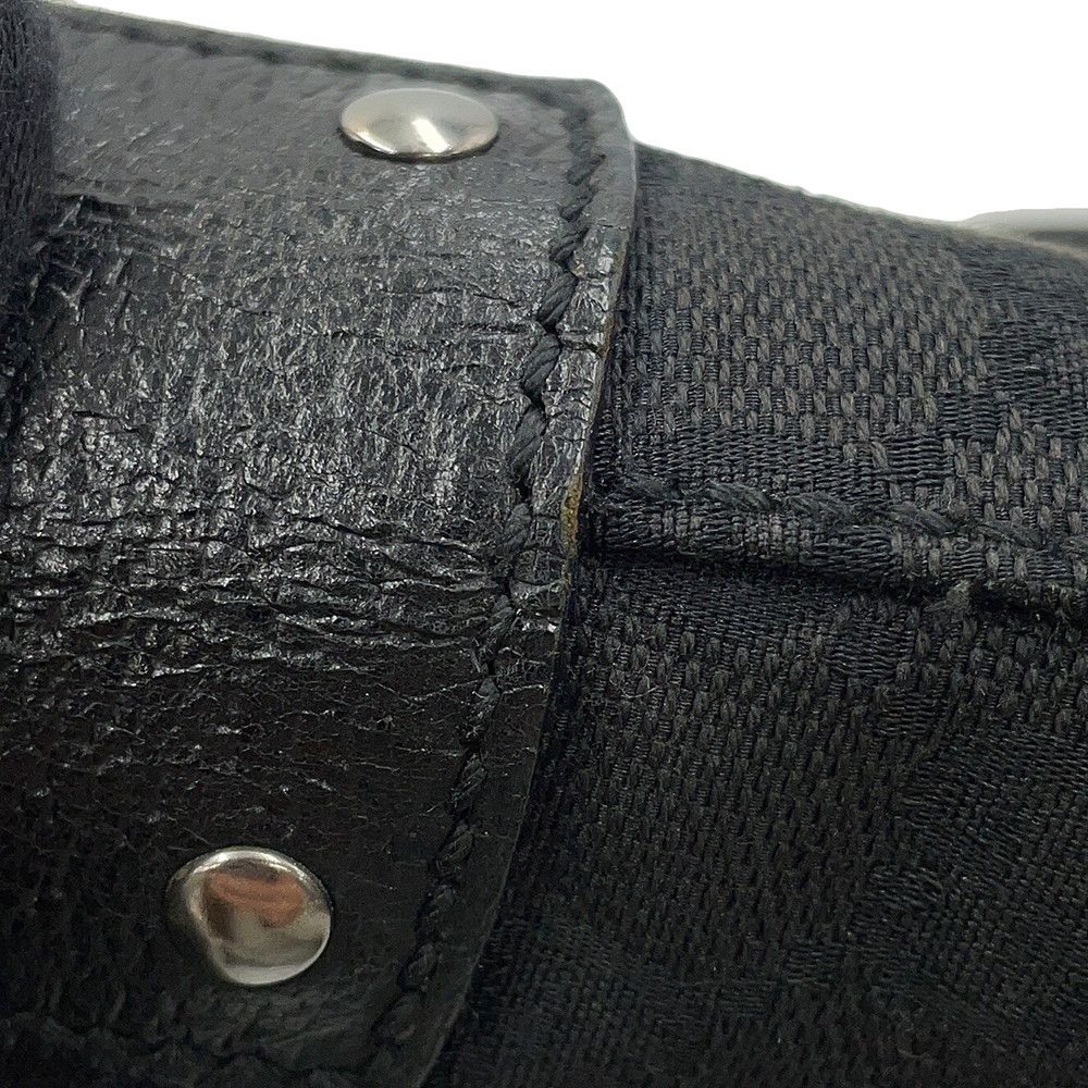 Gucci Shoulder Bag GG Canvas Leather Black — view 9