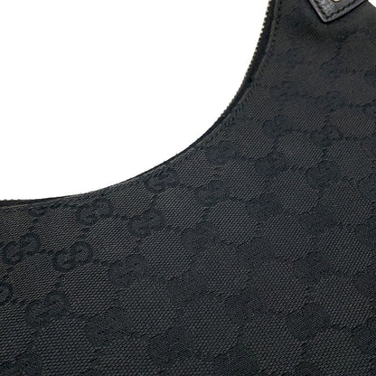 Gucci Shoulder Bag GG Canvas Leather Black — view 7