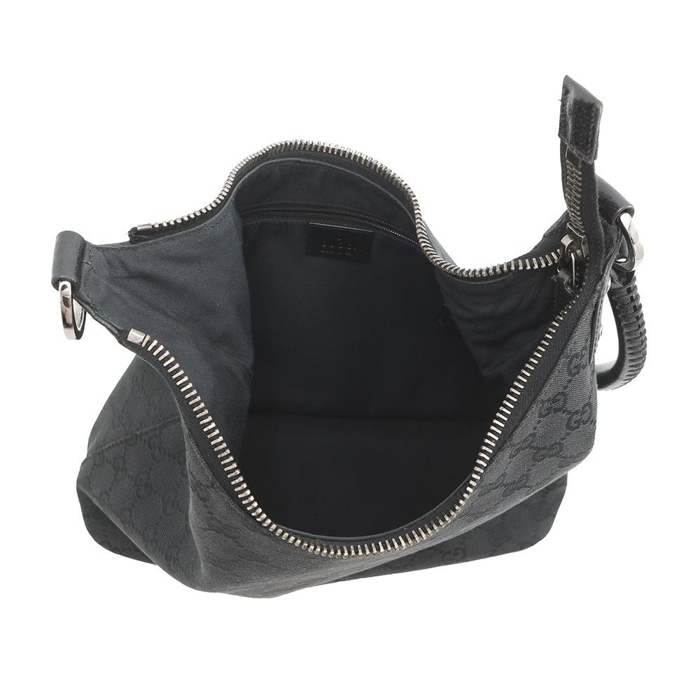 Gucci Shoulder Bag GG Canvas Leather Black — view 5