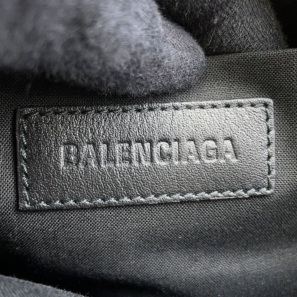 Balenciaga Clutch BB Monogram Pile Pouch Black — view 7