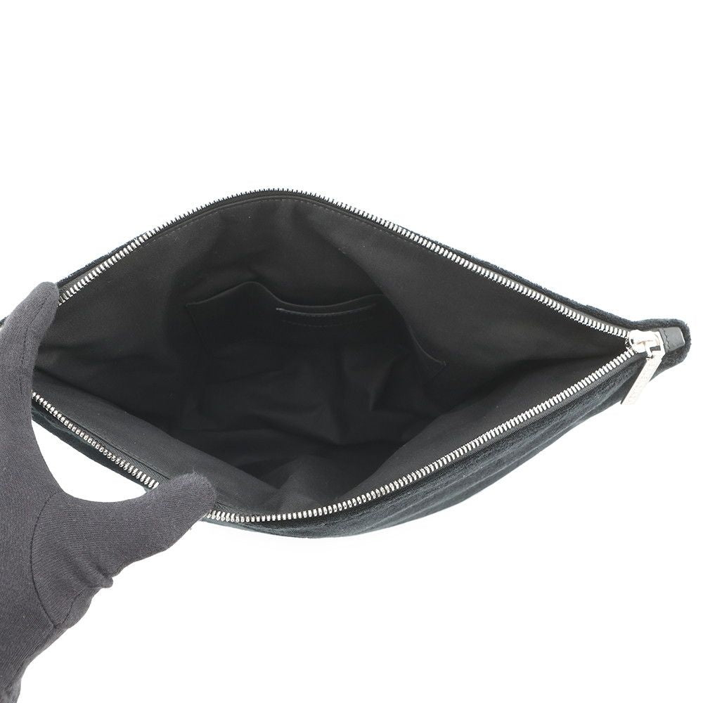 Balenciaga Clutch BB Monogram Pile Pouch Black — view 5