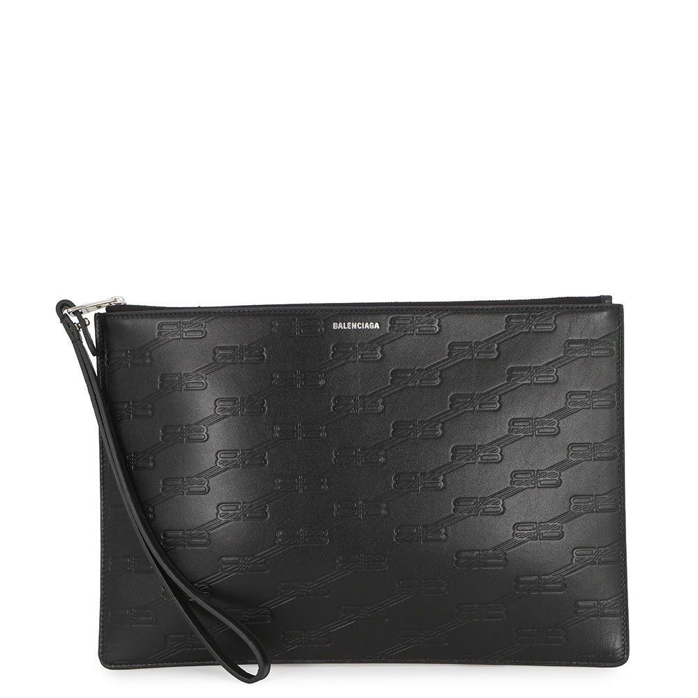 Balenciaga Clutch BB Monogram Pouch Black