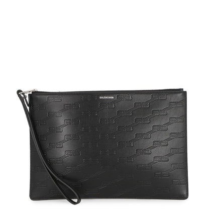 Balenciaga Clutch BB Monogram Pouch Black