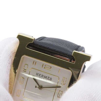 Hermes Watch GM Epsom Black Silver Dial Quartz — view 4