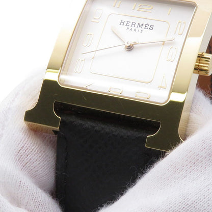 Hermes Watch GM Epsom Black Silver Dial Quartz — view 5
