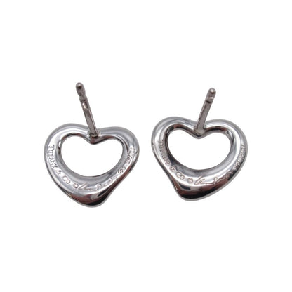 Tiffany & Co Elsa Peretti Open Heart Stud Earrings 925 Sterling Silver — view 2