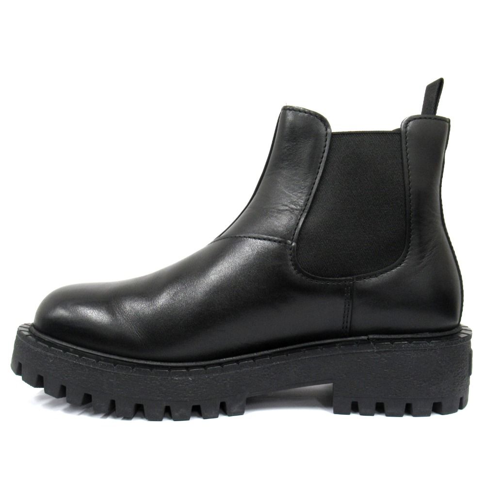 Prada Leather Chelsea Boots Shoes Side Gore 5.5 Black — view 2