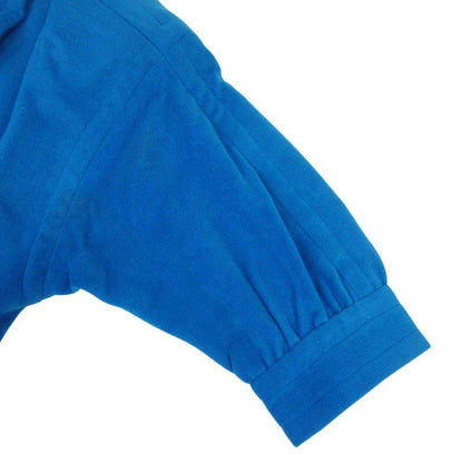 Saint Laurent Yves Vintage Wool Melton Coat Stand Collar 3/4 Sleeve M Blue — view 5