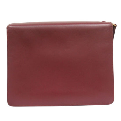 Cartier Must Line Leather Clutch Second Logo Gold Vintage Bordeaux — view 2