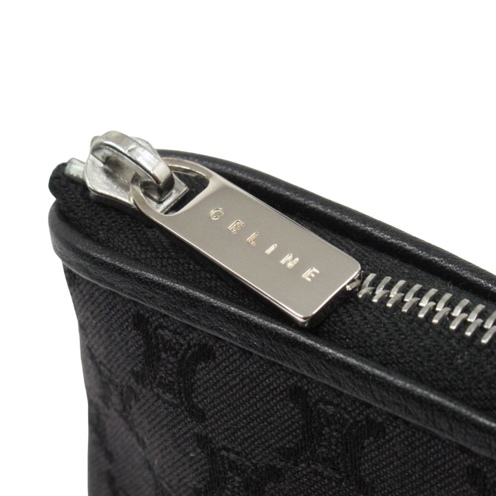 Celine Macadam Pattern Pouch Case Canvas Vintage Black — view 5