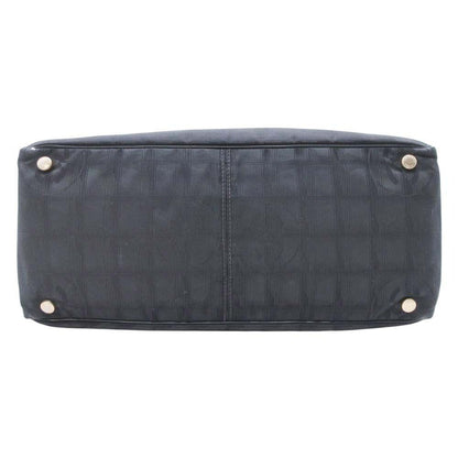 Chanel New Travel Line MM Tote CC Logo Nylon Jacquard Vintage Black — view 4