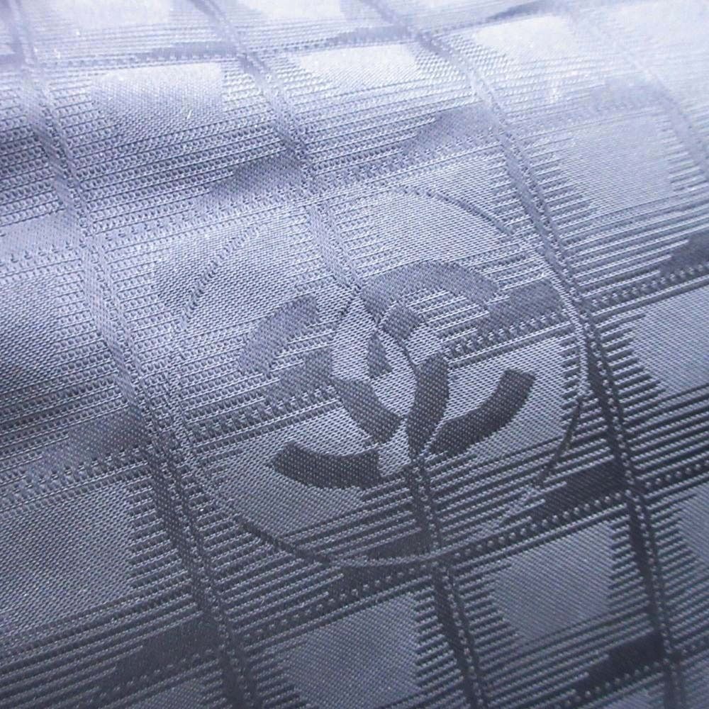 Chanel New Travel Line MM Tote CC Logo Nylon Jacquard Vintage Black — view 6