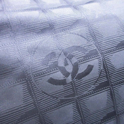 Chanel New Travel Line MM Tote CC Logo Nylon Jacquard Vintage Black — view 6
