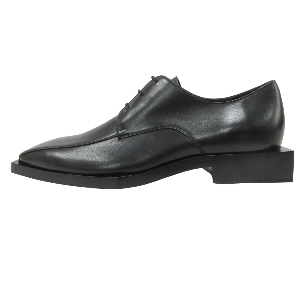 Balenciaga Square Toe Derby Shoes Leather Lace Up 42 Black