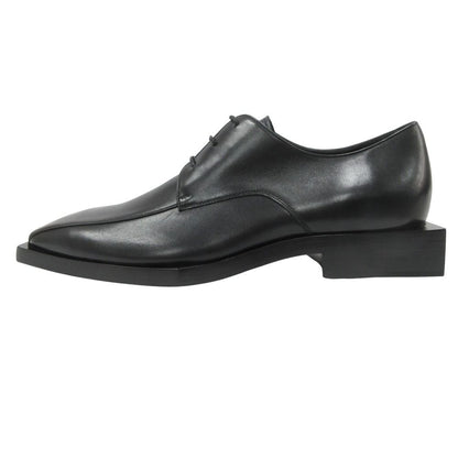 Balenciaga Square Toe Derby Shoes Leather Lace Up 42 Black