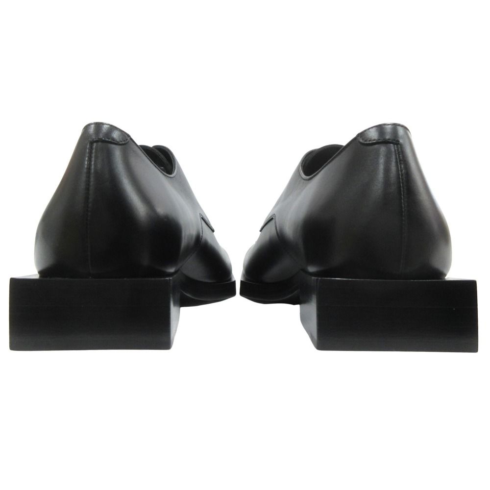 Balenciaga Square Toe Derby Shoes Leather Lace Up 42 Black — view 4