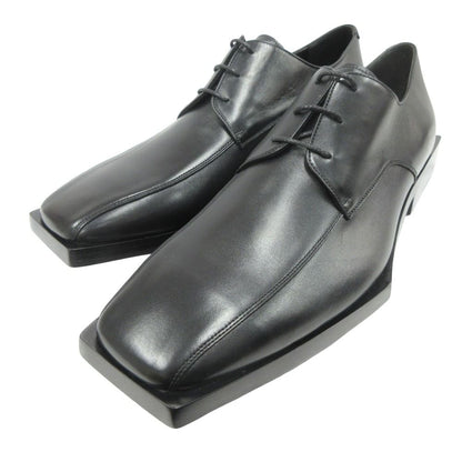 Balenciaga Square Toe Derby Shoes Leather Lace Up 42 Black — view 3