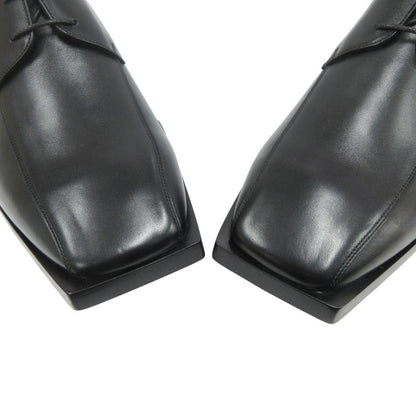 Balenciaga Square Toe Derby Shoes Leather Lace Up 42 Black — view 7