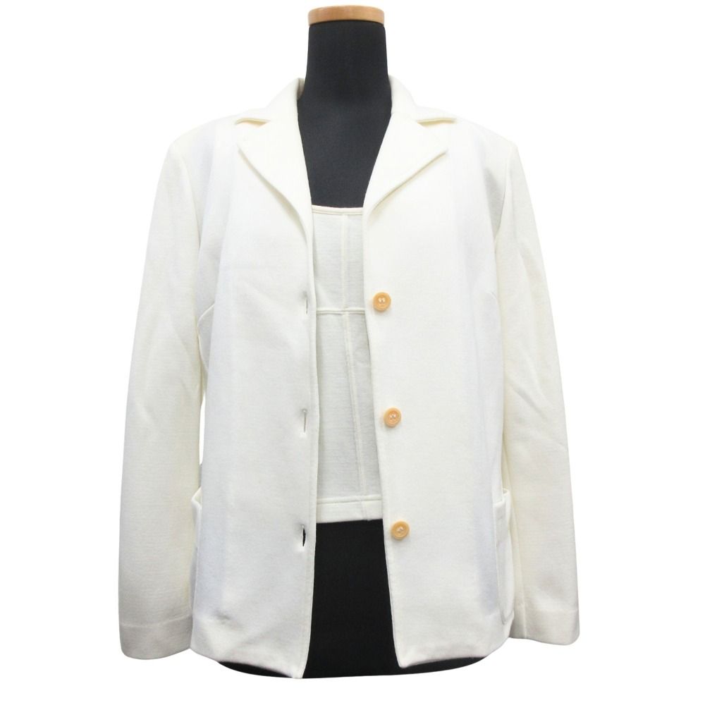 Loewe Ensemble Jacket Blue Leather Tank Top Vintage M White — view 4