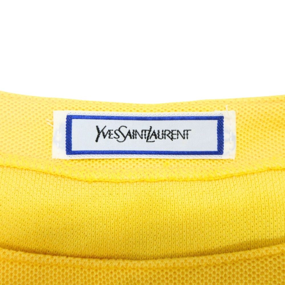 Saint Laurent Yves Mini Dress Short Sleeve Logo Floral Embroidery Vintage M — view 7