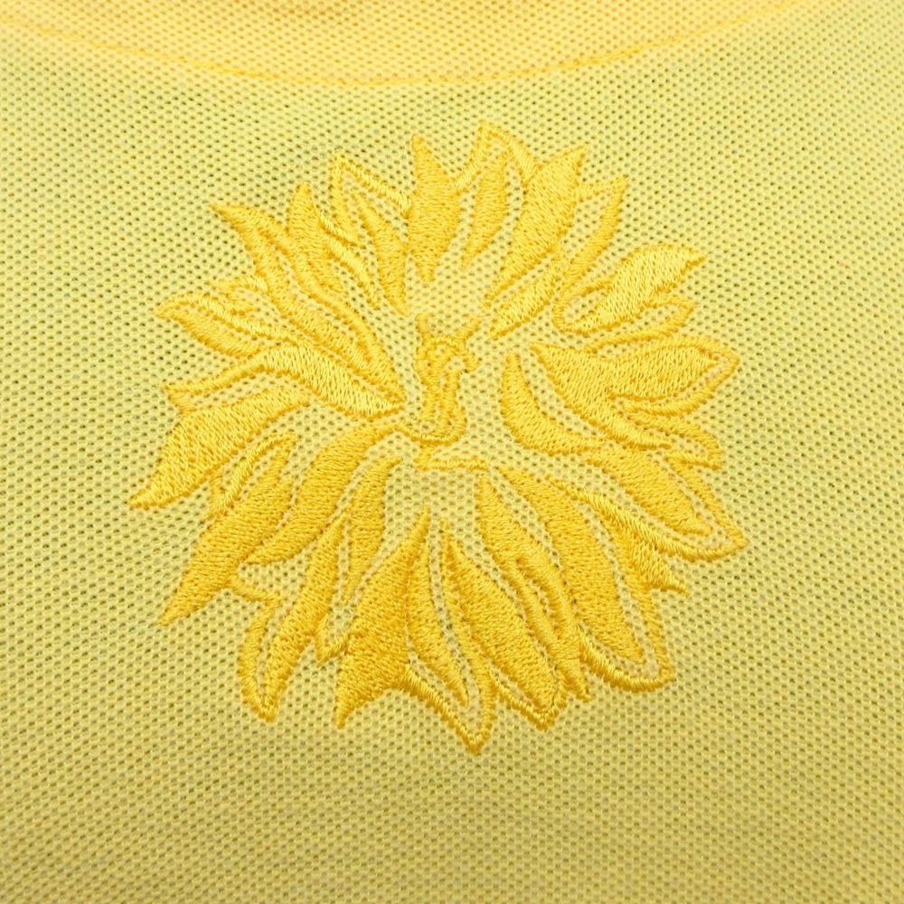 Saint Laurent Yves Mini Dress Short Sleeve Logo Floral Embroidery Vintage M — view 6