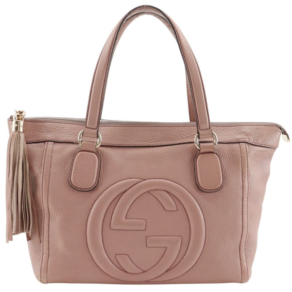 Gucci Soho GG Tassel Calf Pink Tote