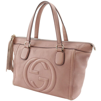 Gucci Soho GG Tassel Calf Pink Tote — view 2