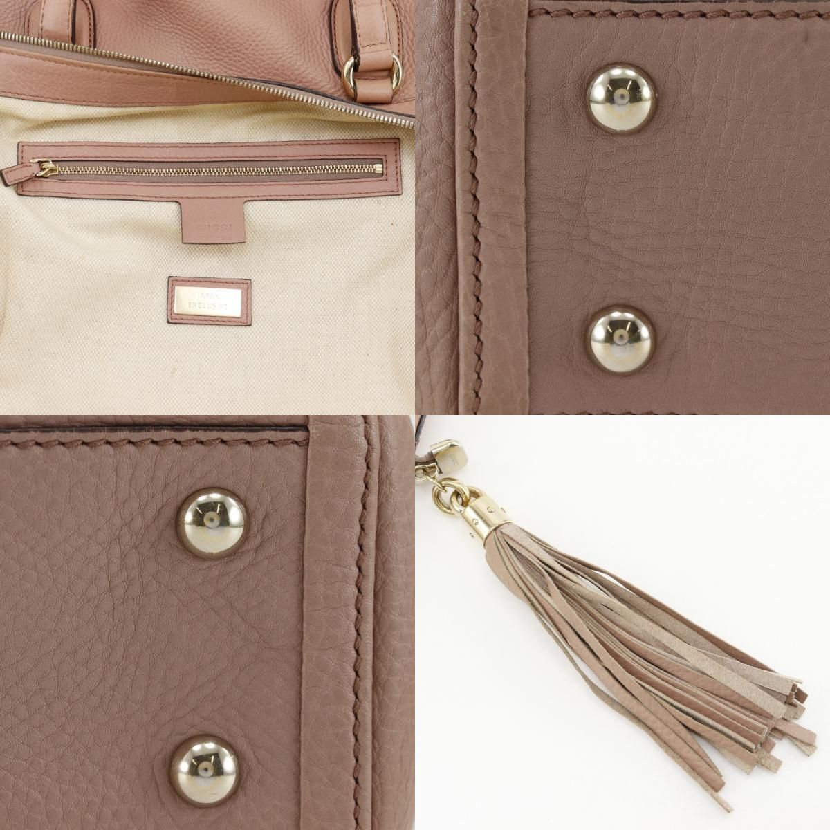 Gucci Soho GG Tassel Calf Pink Tote — view 8
