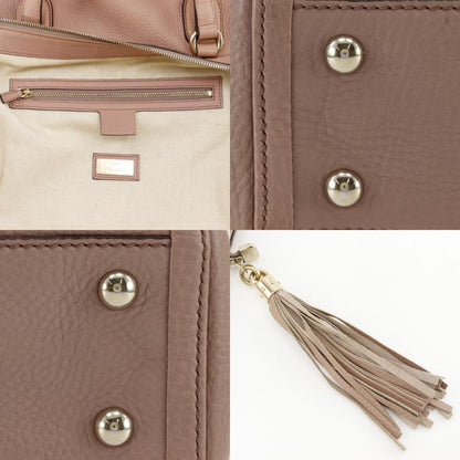 Gucci Soho GG Tassel Calf Pink Tote — view 8