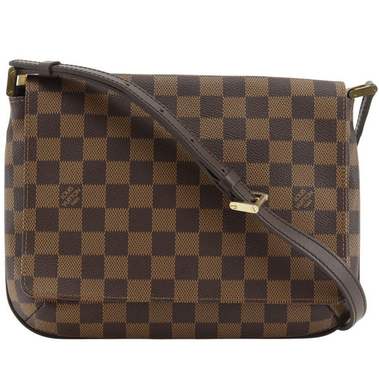 Louis Vuitton Musette Tango Short Damier Canvas Brown Shoulder Bag