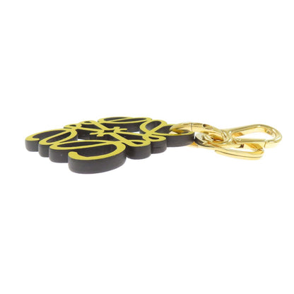 Loewe Charm Anagram Key Holder Metal Leather — view 3