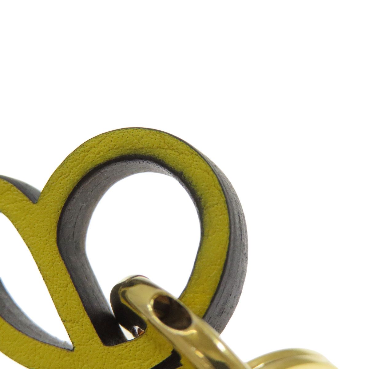 Loewe Charm Anagram Key Holder Metal Leather — view 5