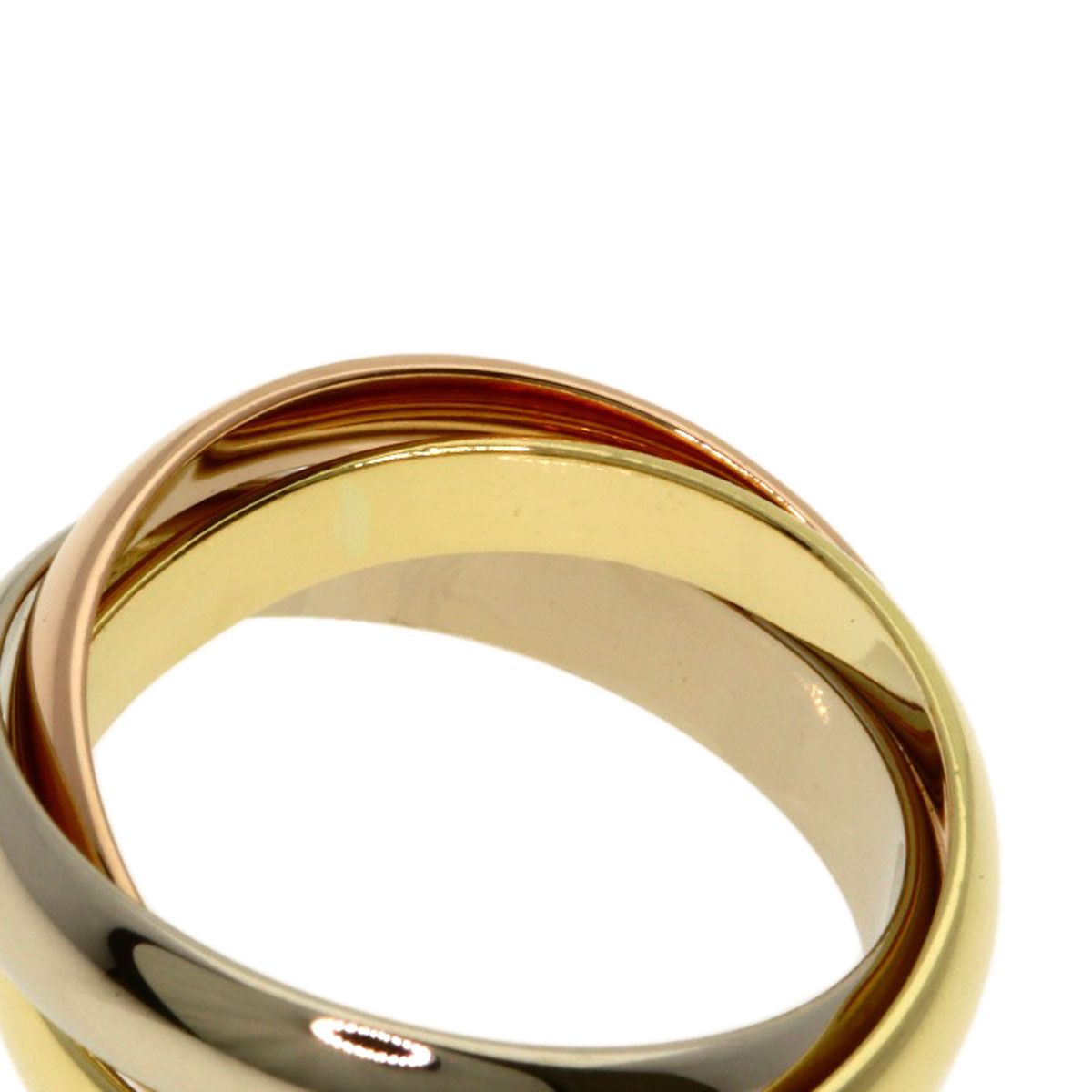 Cartier Trinity 49 Ring 18k Yellow Gold 18k White Pink