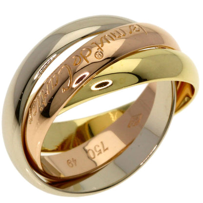 Cartier Trinity 49 Ring 18k Yellow Gold 18k White Pink