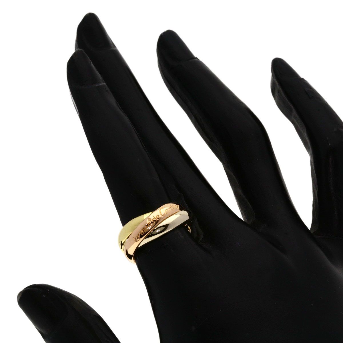 Cartier Trinity 49 Ring 18k Yellow Gold 18k White Pink — view 5