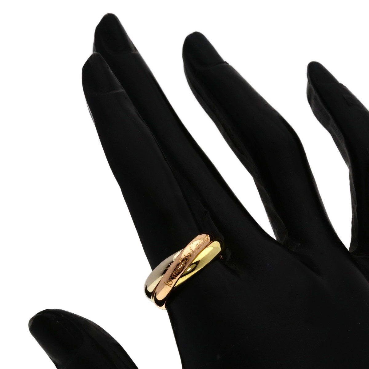 Cartier Trinity 53 Ring 18k Yellow Gold 18k White Pink — view 5