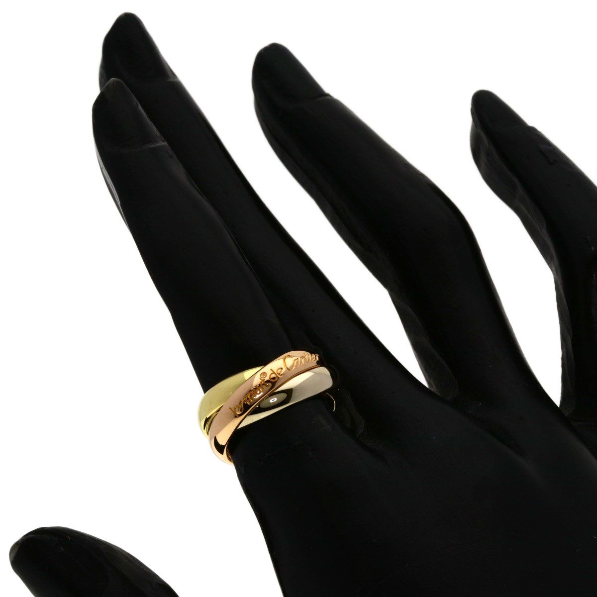 Cartier Trinity 48 Ring 18k Yellow Gold 18k White Pink — view 5