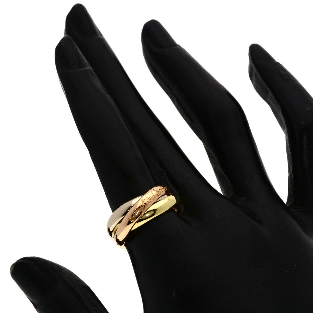 Cartier Trinity 52 Ring 18k Yellow Gold 18k White Pink — view 5