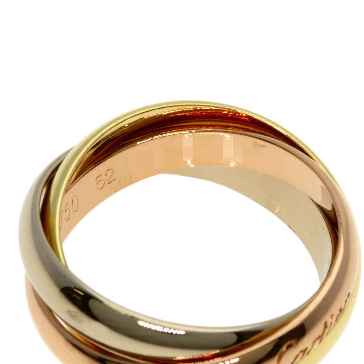 Cartier Trinity 52 Ring 18k Yellow Gold 18k White Pink — view 4