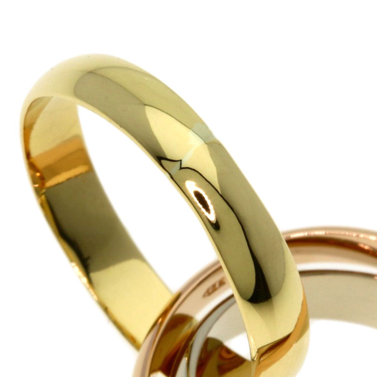 Cartier Trinity 48 Ring 18k Yellow Gold 18k White Pink — view 5