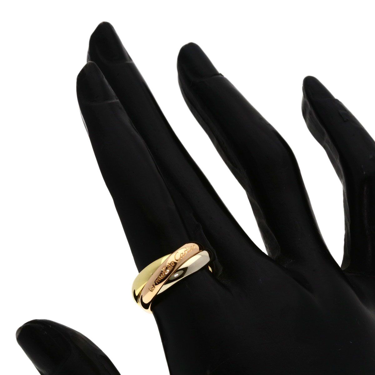 Cartier Trinity 51 Ring 18k Yellow Gold 18k White Pink — view 4