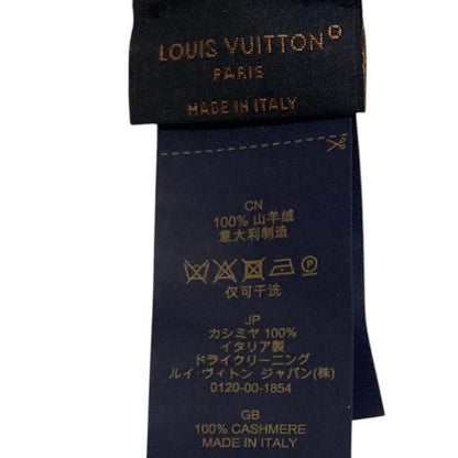 Louis Vuitton Beanie LV Dual Logo Embroidery Cashmere Knit Cap S Black Hat — view 7
