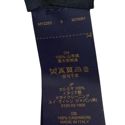 Louis Vuitton Beanie LV Dual Logo Embroidery Cashmere Knit Cap S Black Hat — view 8