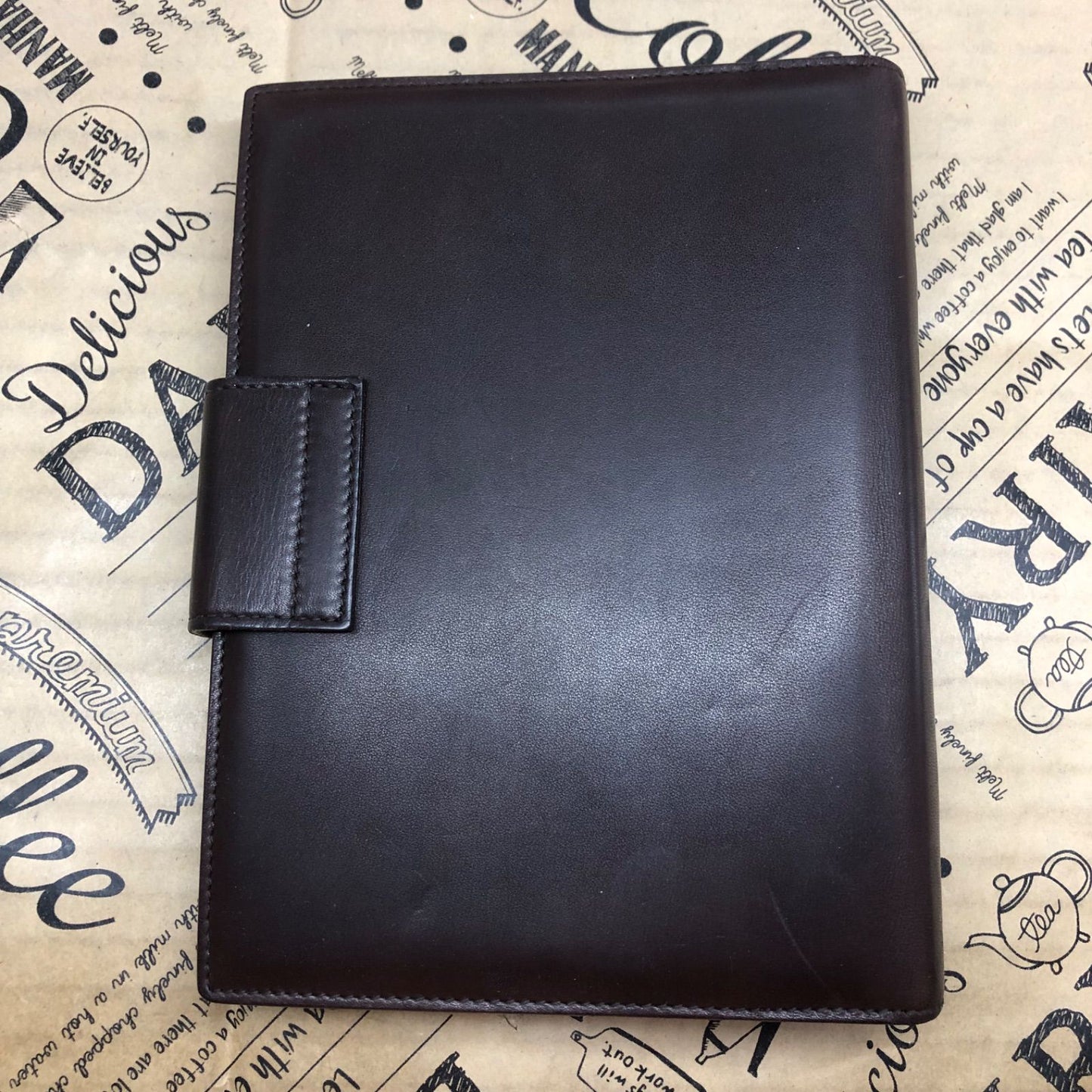 Gucci Notebook Agenda 6 Leather Brown Note Cover Schedule Business — view 3
