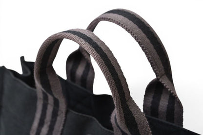 Hermes Tote Fourre Tout PM Handbag Canvas Black Gray — view 7